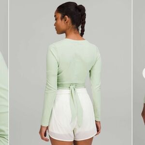 Lululemon Time to Restore Nulu Long Sleeve Shirt in Creamy Mint